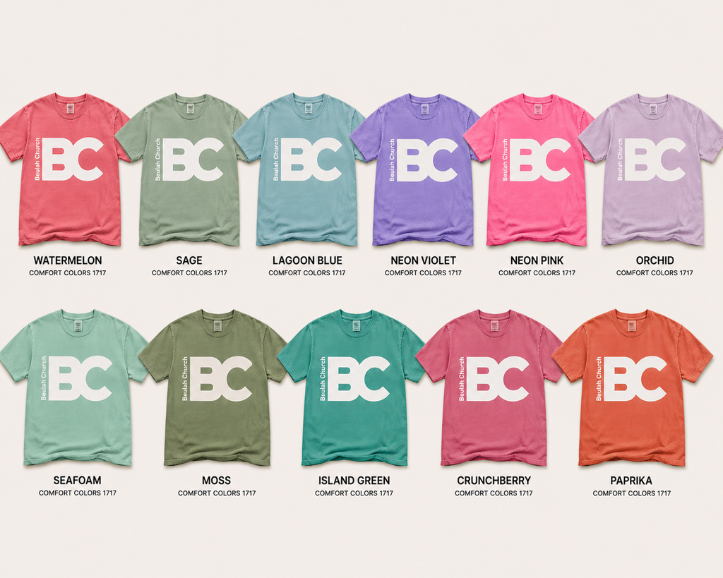 Comfort Colors Beulah Church Logo Tee