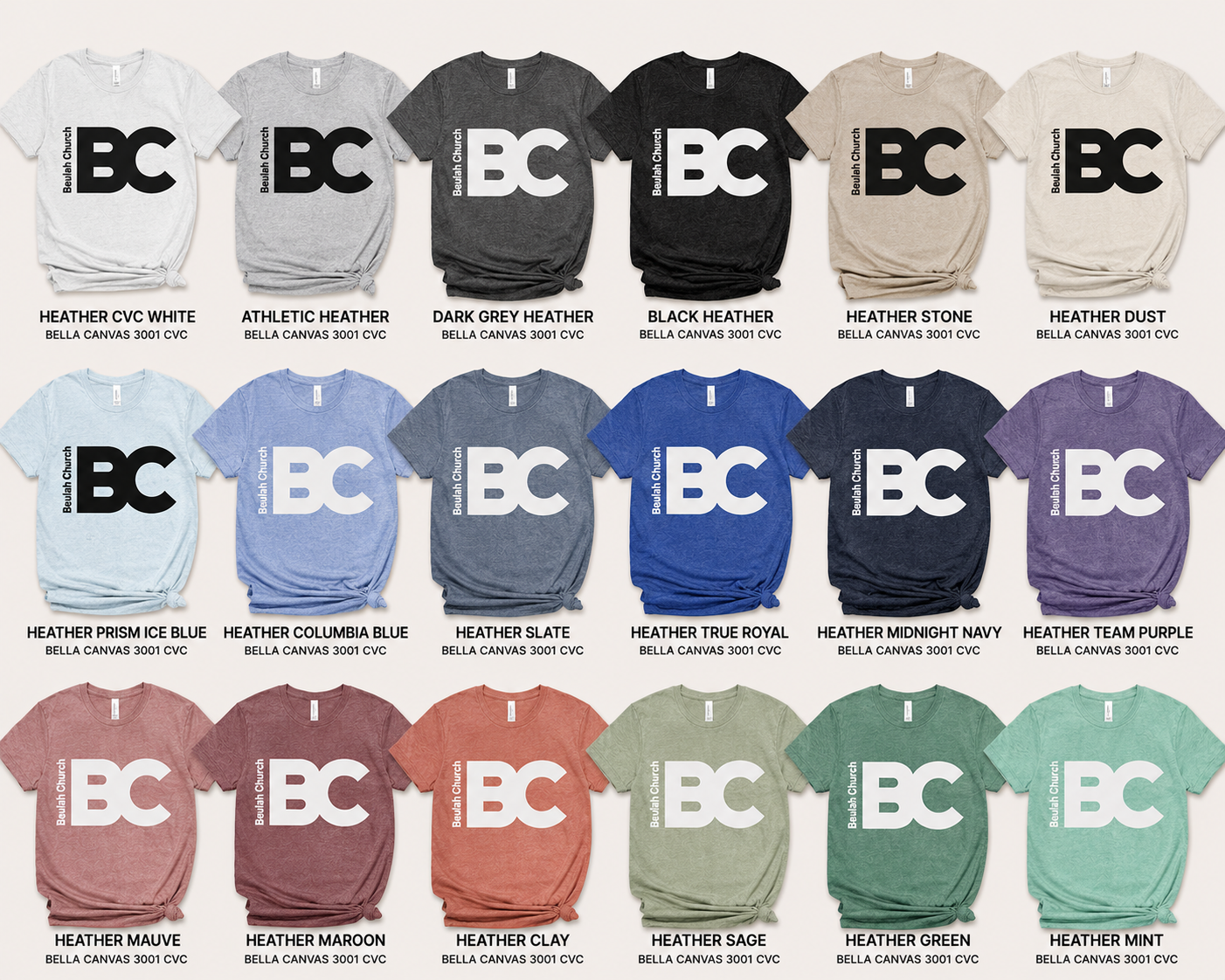 Bella Canvas Beulah Church Logo Tee